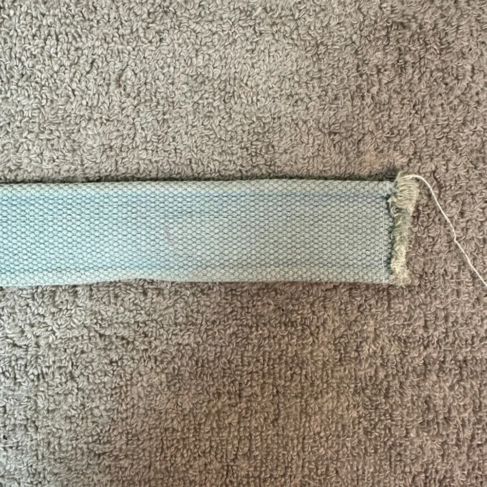 Island Company Mens XL Blue Cotton Canvas D-Ring Belt Nautical Coastal Frayed